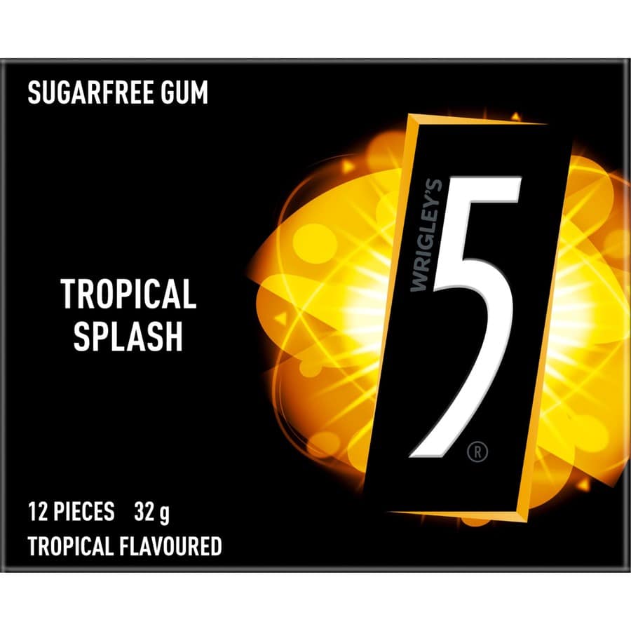 5 Gum Sugarfree Tropical Splash 32g