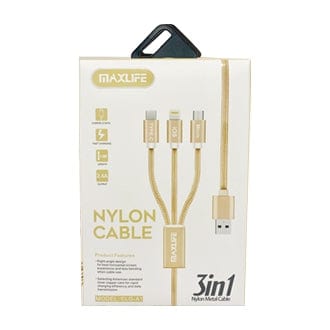 Maxlife Nylon Cable 3 in 1