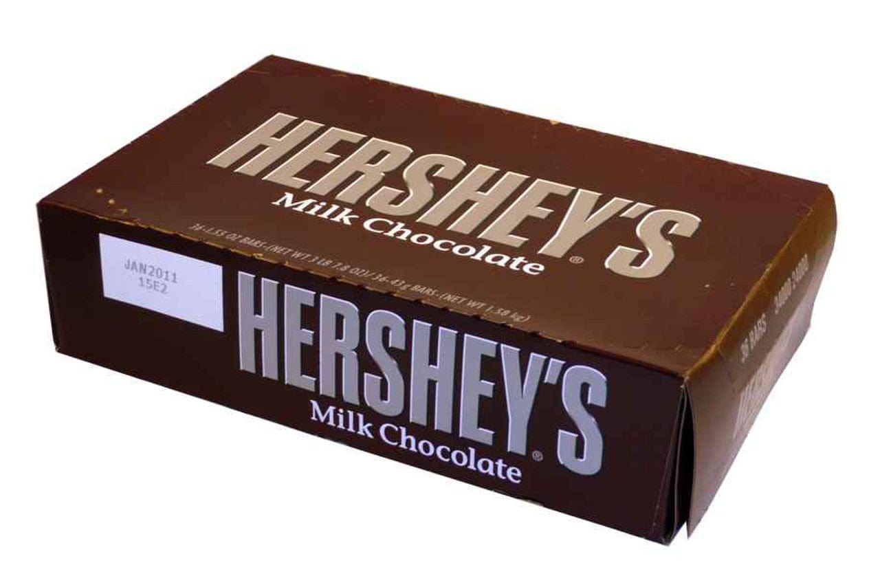 Hersheys Milk Chocolate Bars (36 x 43g Bars in a Display)