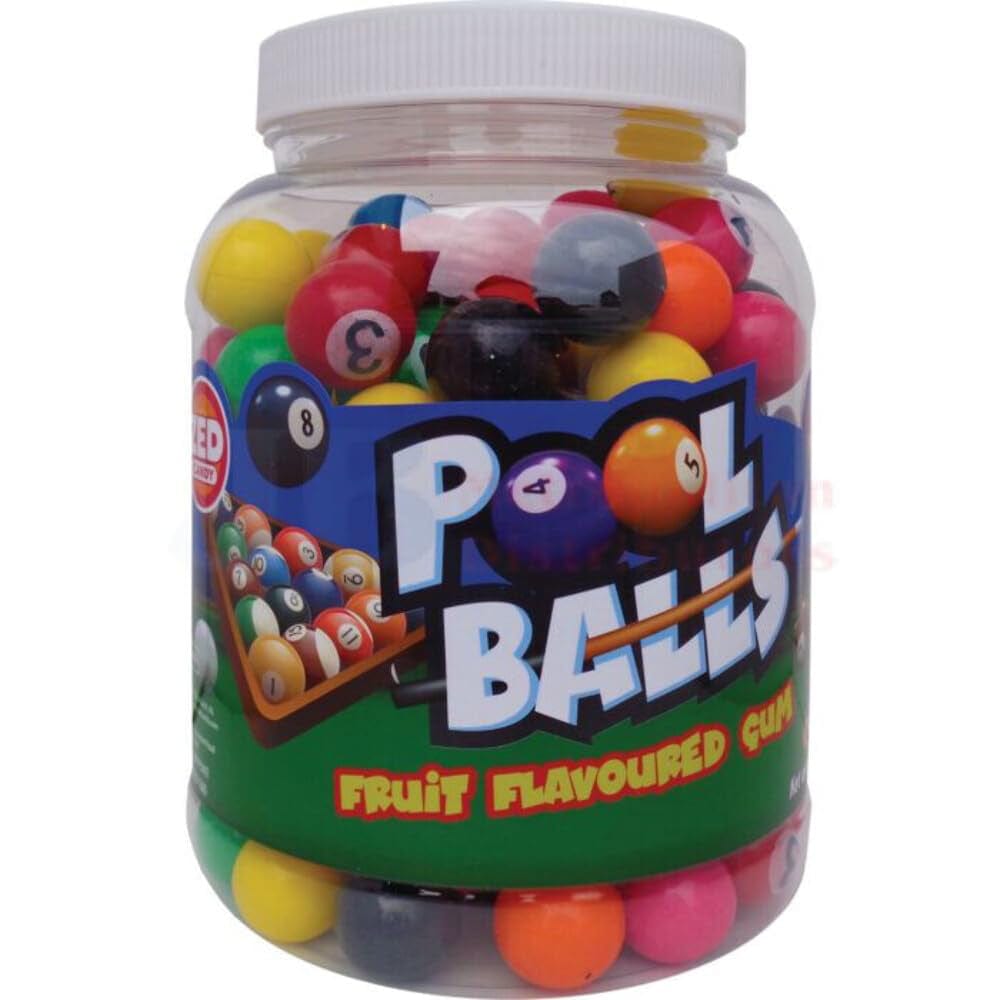 Zed Pool Ball Gum Assorted Jar 975g