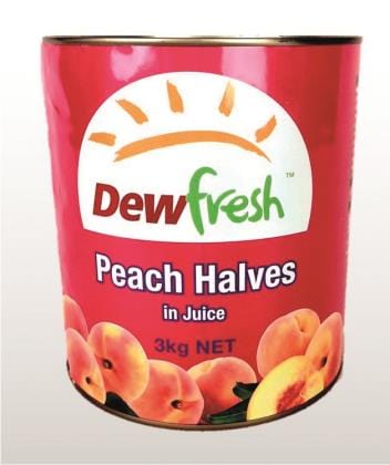 Dewfresh Peaches Halves In Juice 3kg