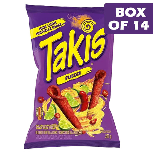 Barcel Takis Fuego Hot Chilli Pepper Lime Tortilla Chips 280g