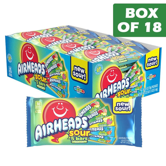 Airhead Sour 5 Bars Assorted Flavours 78g