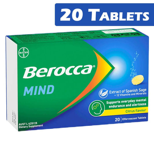 Berocca Mind Citrus 20 Effervescent Tablets