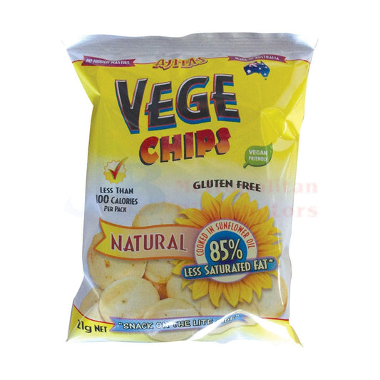 Ajitas Vege Chips Natural 21g (40 Pack)