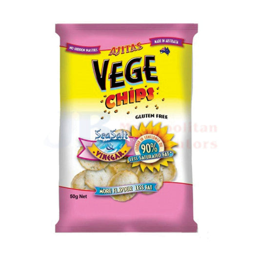 Ajitas Vege Chips Salt & Vinegar 50g