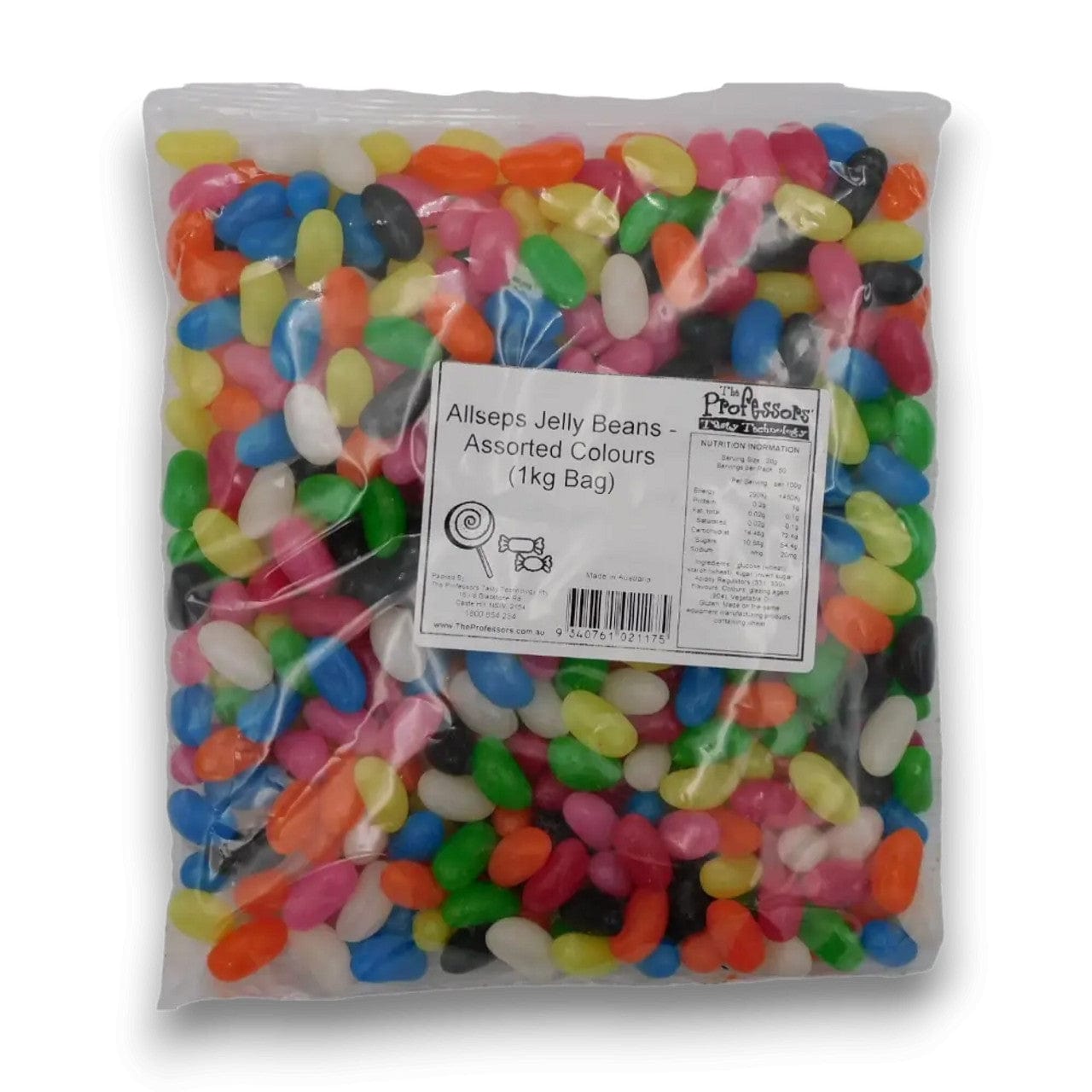 Allseps Jelly Beans - Assorted Colours (1kg Bag)