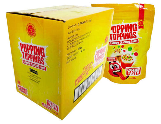 Dollar Sweets Popping Topping - Rainbow(6 x 150g Bag)