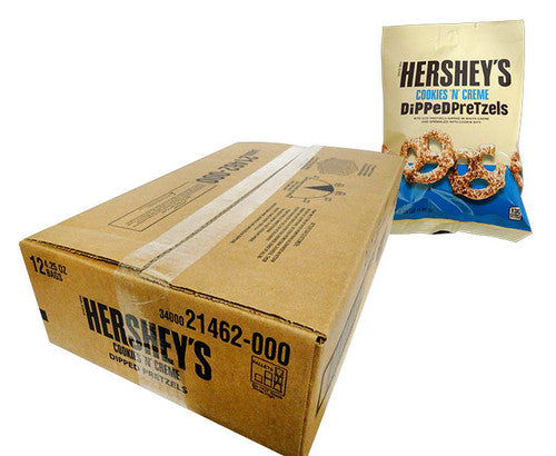 Hersheys Cookies N Cream Dipped Pretzel  (12 x 120g packs)