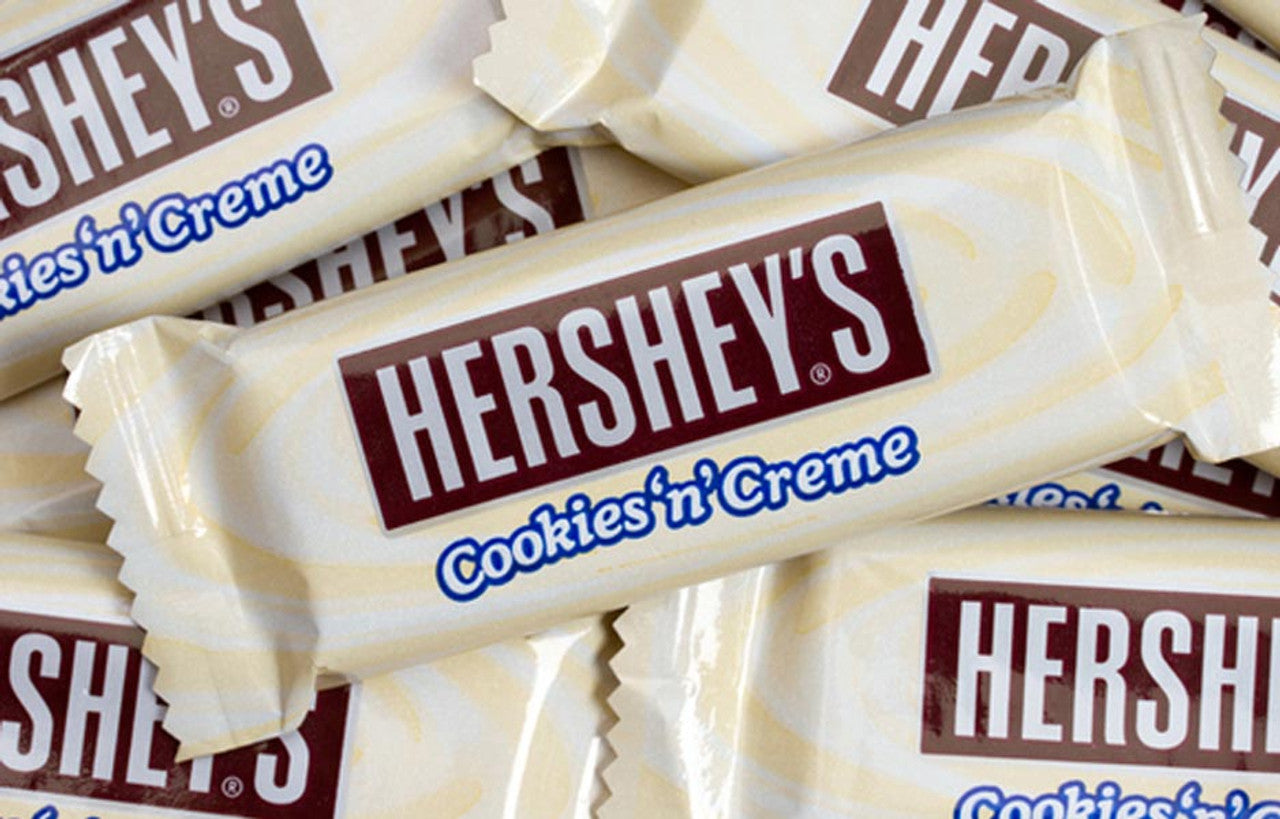 Hersheys Snack Size Cookies and Cream Milk Chocolate Bars (12g bars - approx 75pc bag)