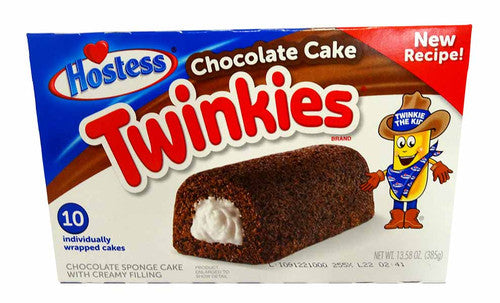 Hostess Twinkies - Chocolate Cake (10 x 38g Twinkies - Always Past Best Before)
