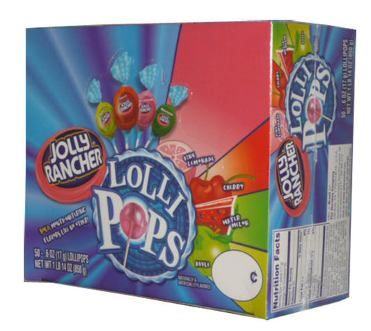 Jolly Rancher Lollipops (50 x 17g lollipops in a display unit)