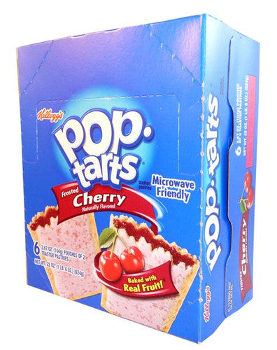 Kelloggs Pop Tarts - Frosted Cherry  (6 pouches of 2 x 100g toaster pastries)