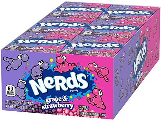 Nerds - Grape & Strawberry pack (24 piece Display Unit)