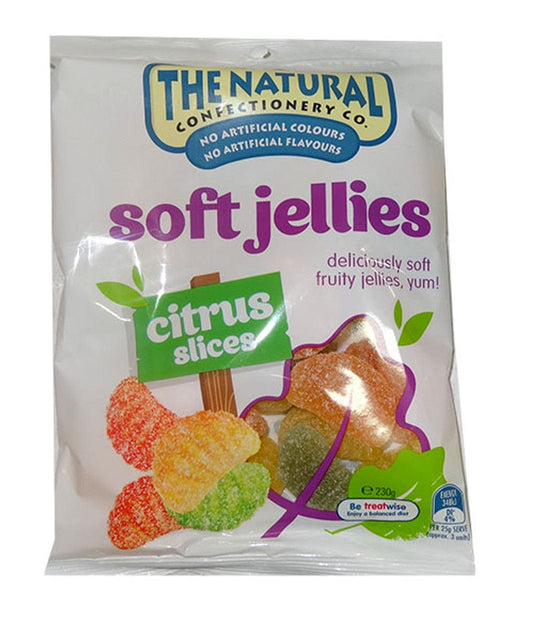The Natural Confectionery Co. - Soft Jellies - Citrus Slices (230g bag x 18pc box)