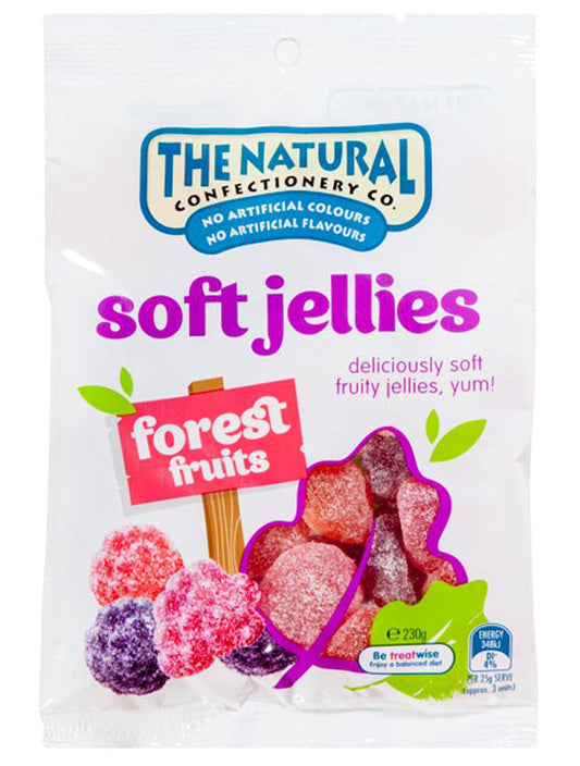 The Natural Confectionery Co. - Soft Jellies - Forest Fruits (230g bag x 18pc box)