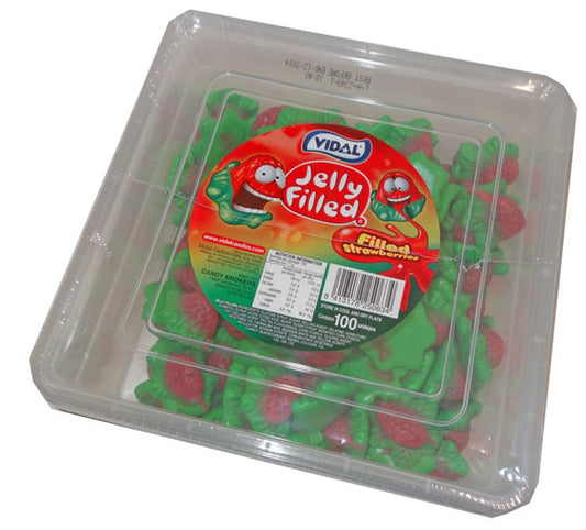 Vidal Jelly Filled Strawberries (100 pieces - 770g tub)