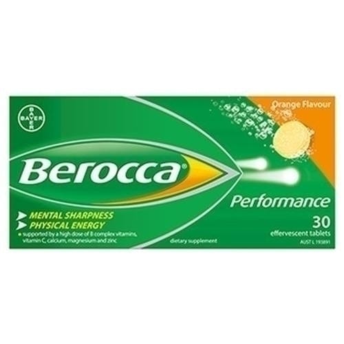 Berocca Energy Orange 30 Effervescent Tablets