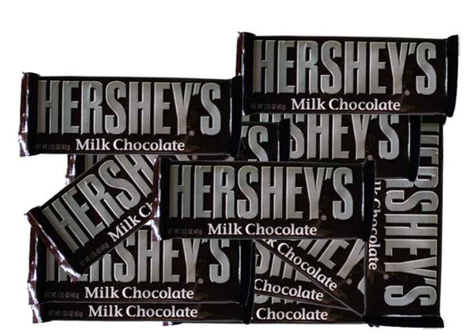 Hershey Milk Chocolate Bars - 12 x 43g Pack