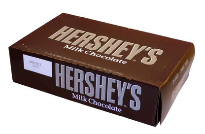 Hersheys Milk Chocolate Bars (36 x 43g Bars in a Display)