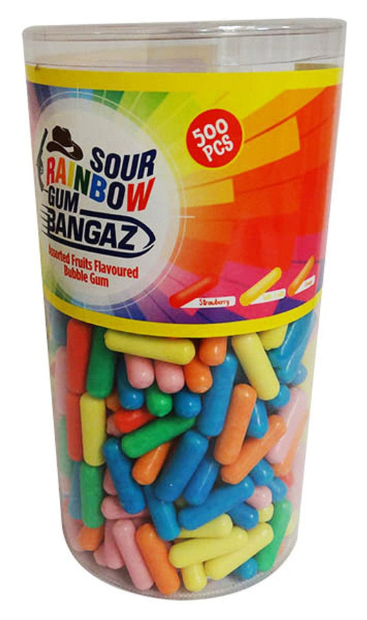 iLham Sweets - Sour Rainbow Gum Bangaz (1.75kg  Tub - Approx 500pc)