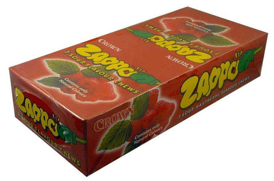 Zappo - Raspberry Chews (60 packs in Display Unit)